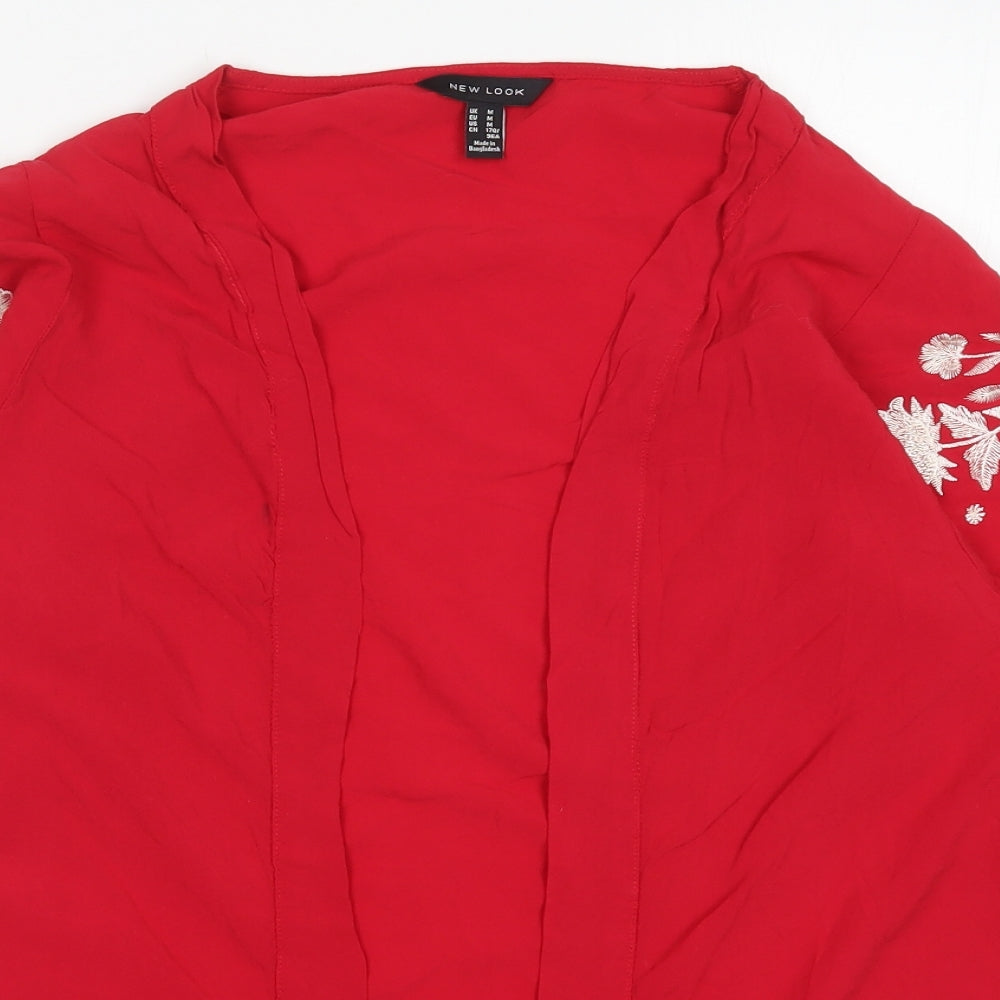 New Look Womens Red Floral  Jacket  Size M