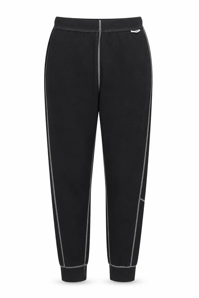 fristads Womens Black Geometric 100% Polyester Cropped Leggings Size M L27 in