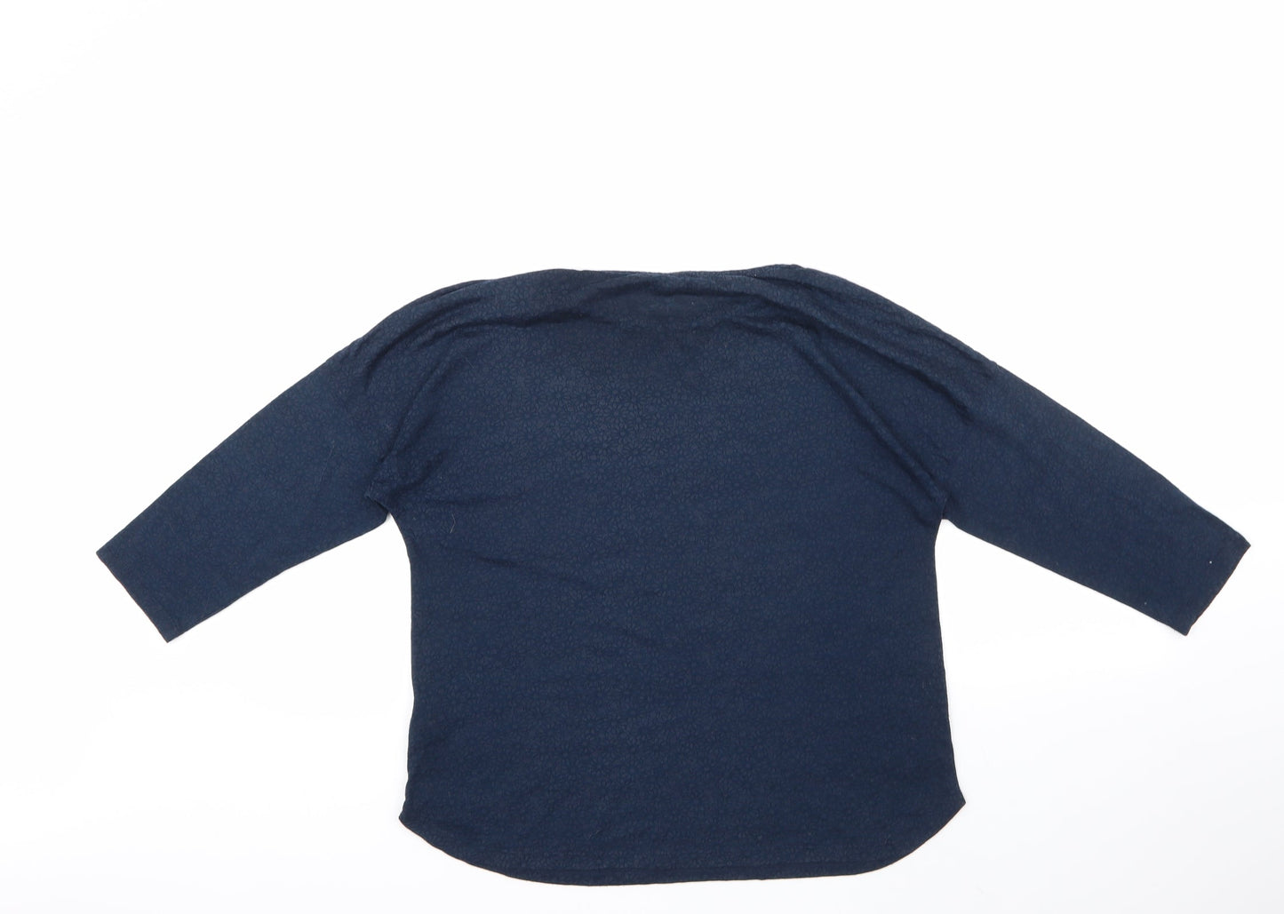 Marks and Spencer Womens Blue Round Neck  Polyester Pullover Jumper Size 14