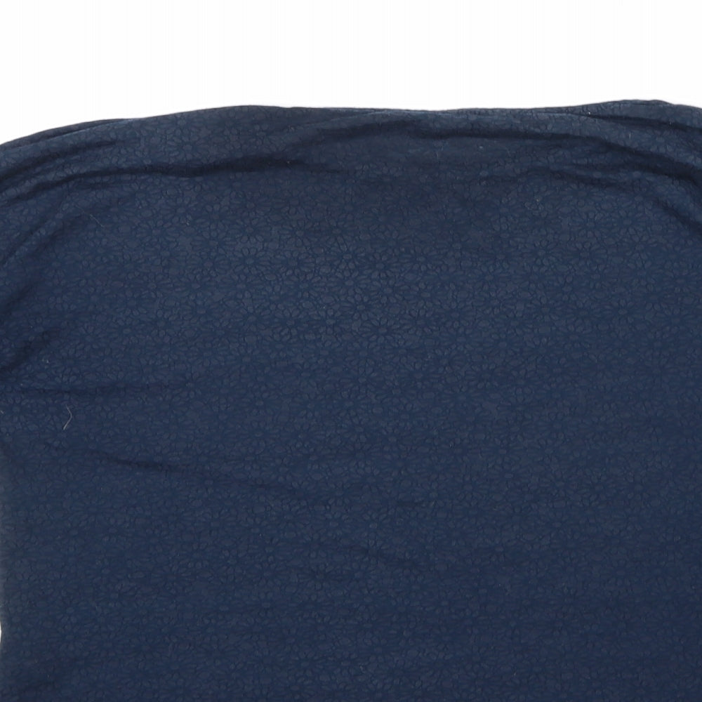 Marks and Spencer Womens Blue Round Neck  Polyester Pullover Jumper Size 14
