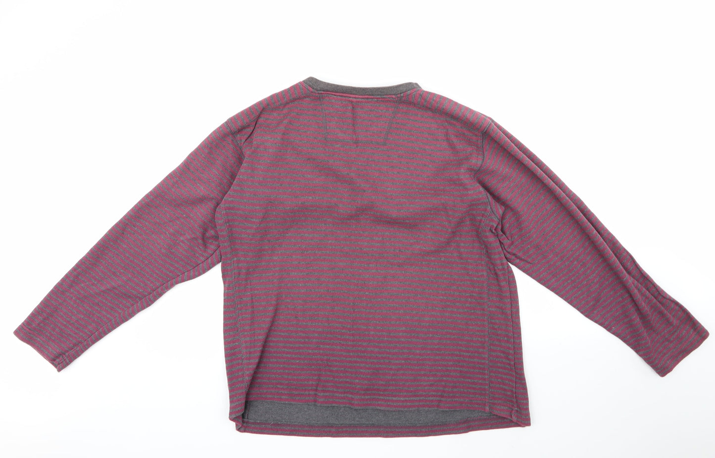 ethelaustin Mens Multicoloured Round Neck Striped Polyester Pullover Jumper Size M