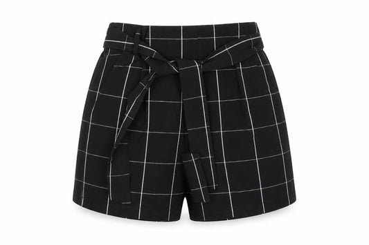 pull &bear Womens Multicoloured Check Vinyl Cut-Off Shorts Size 26 L6 in Regular