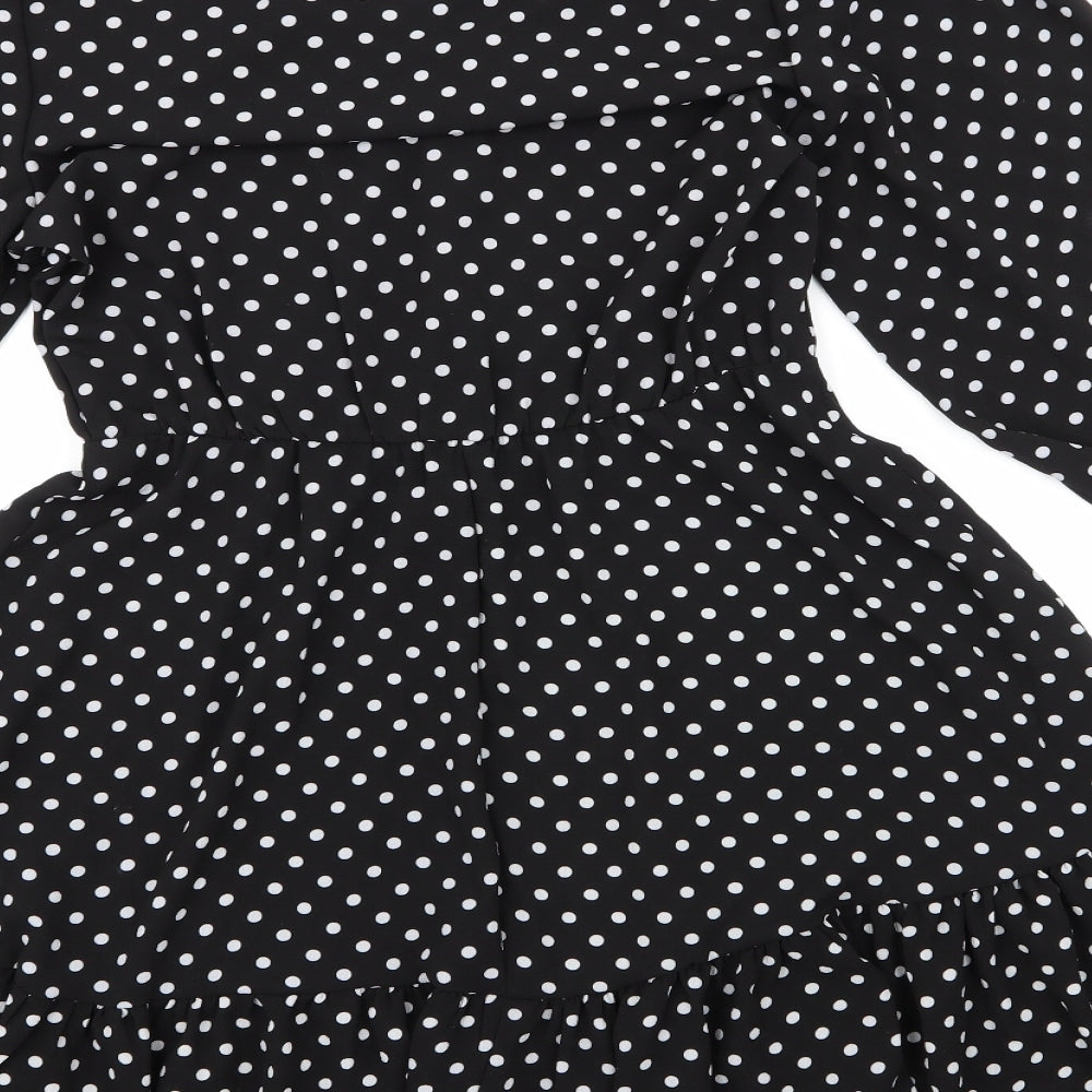 Matalan Womens Multicoloured Polka Dot Polyester Fit & Flare  Size 10  V-Neck