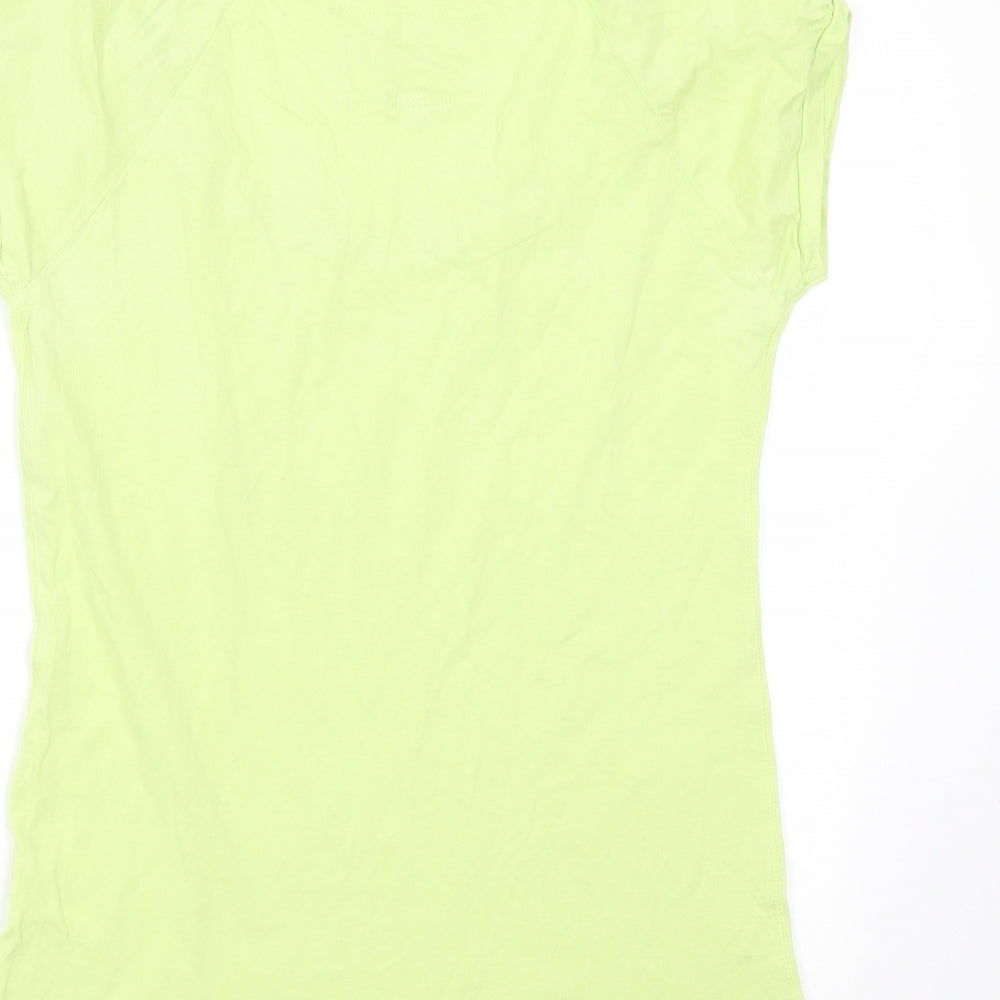 Internationale Womens Green  Cotton Basic T-Shirt Size 12 Round Neck