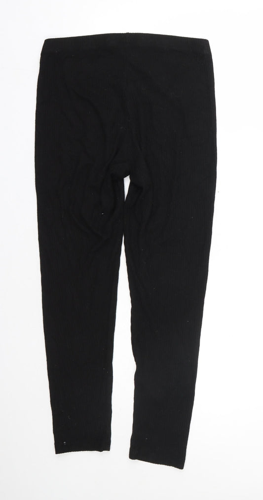 ASOS Womens Black  Viscose Jogger Trousers Size 12 L24 in Regular