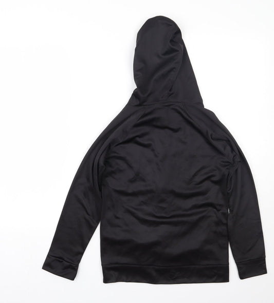 Leisure Club Boys Black  Polyester Full Zip Hoodie Size 9-10 Years  Zip