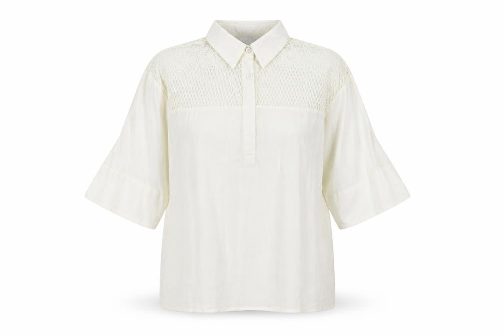 Axel Womens White  Viscose Basic Polo Size 14 Collared