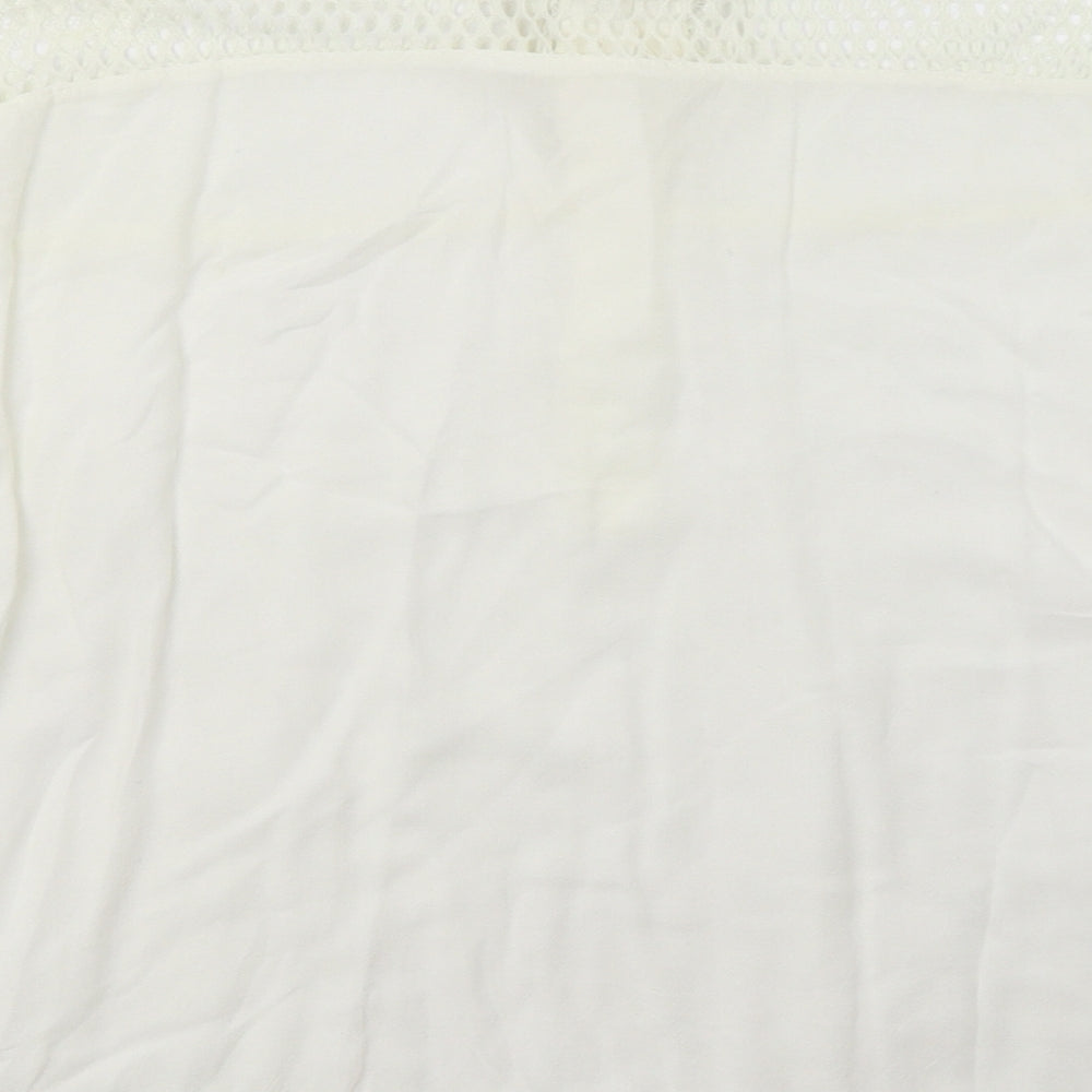 Axel Womens White  Viscose Basic Polo Size 14 Collared