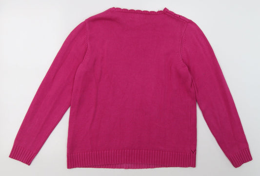 Preworn Womens Purple Geometric Cotton Pullover Sweatshirt Size M  Pullover