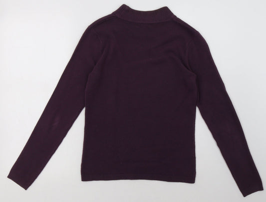 Matalan Womens Purple  Acrylic Pullover Sweatshirt Size 8  Pullover