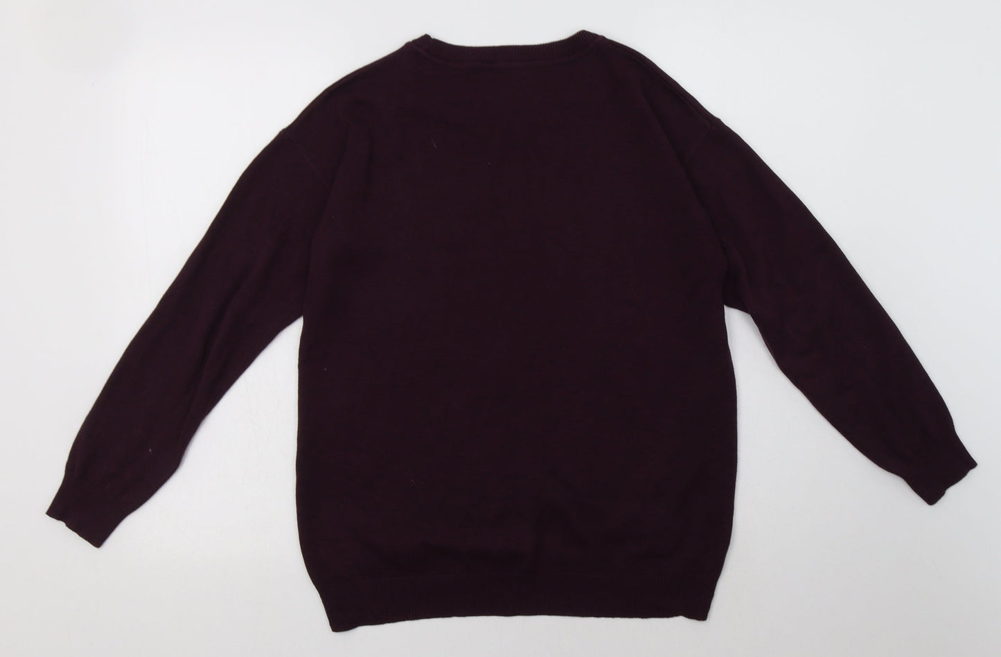 Select Womens Purple  Acrylic Pullover Sweatshirt Size 10  Pullover