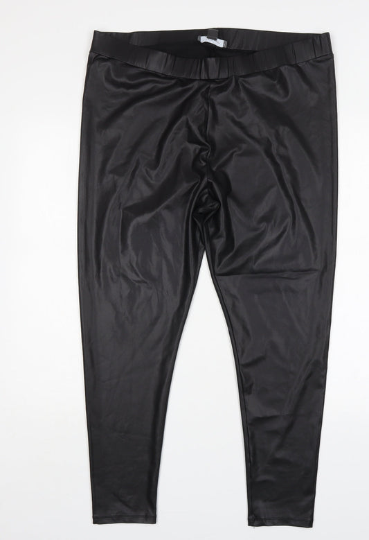 Primark Womens Black  Polyester Jegging Jeans Size XL L28 in Regular