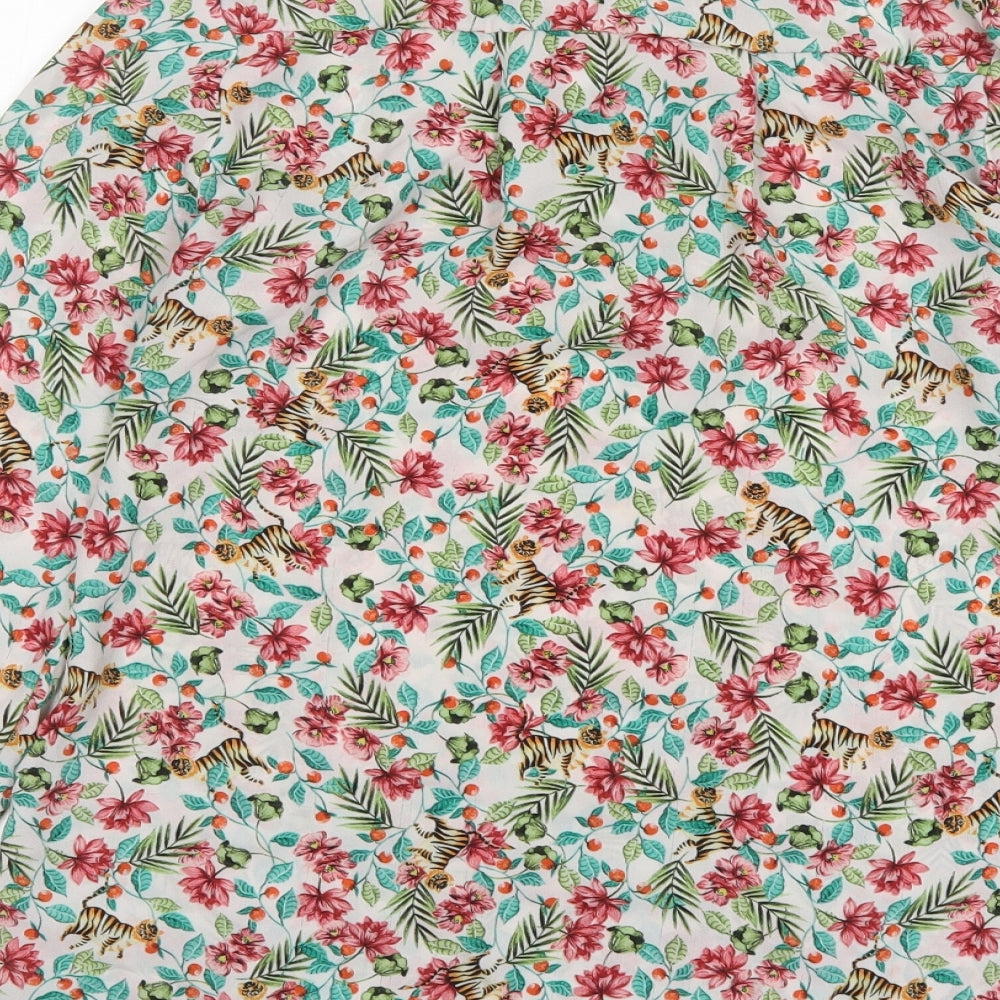 Paraphase Womens Multicoloured Floral  Basic Blouse Size XS V-Neck