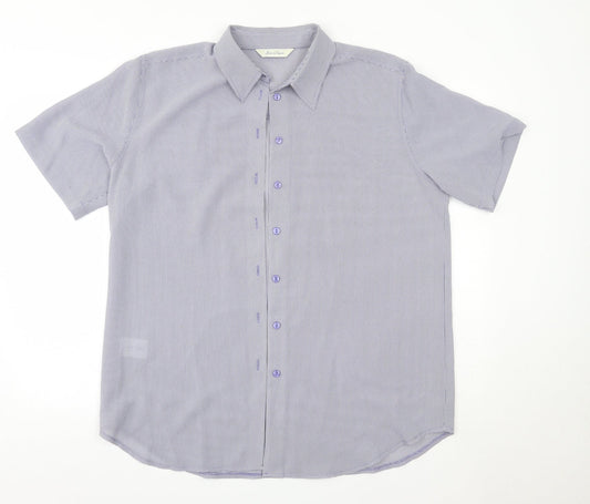 Joie de Vivre Womens Blue  Polyester Basic Button-Up Size 18 Collared