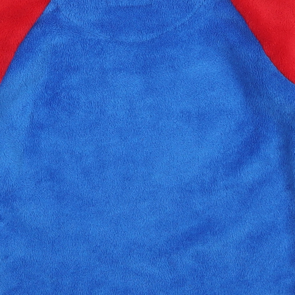 Primark Boys Blue Solid Polyester  Pyjama Top Size 4-5 Years  Pullover - Red Ho Ho Ho Santa