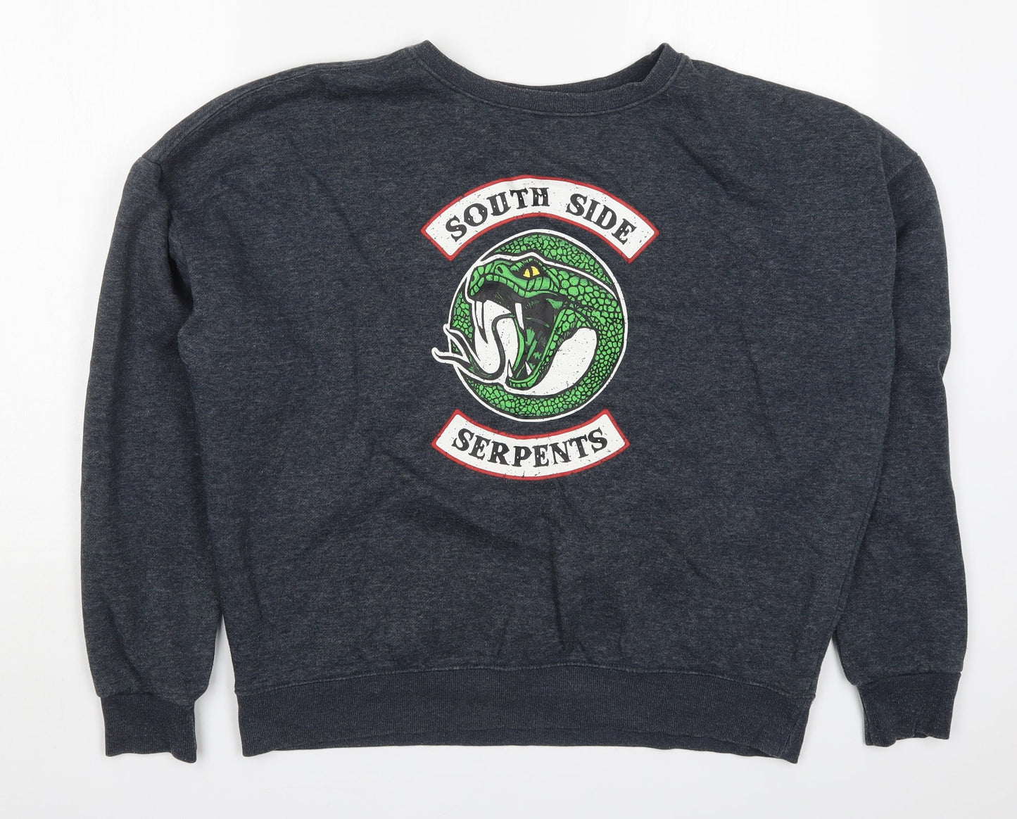 Primark Womens Grey  Polyester Pullover Sweatshirt Size 14  Pullover - Riverdale South Side Serpents