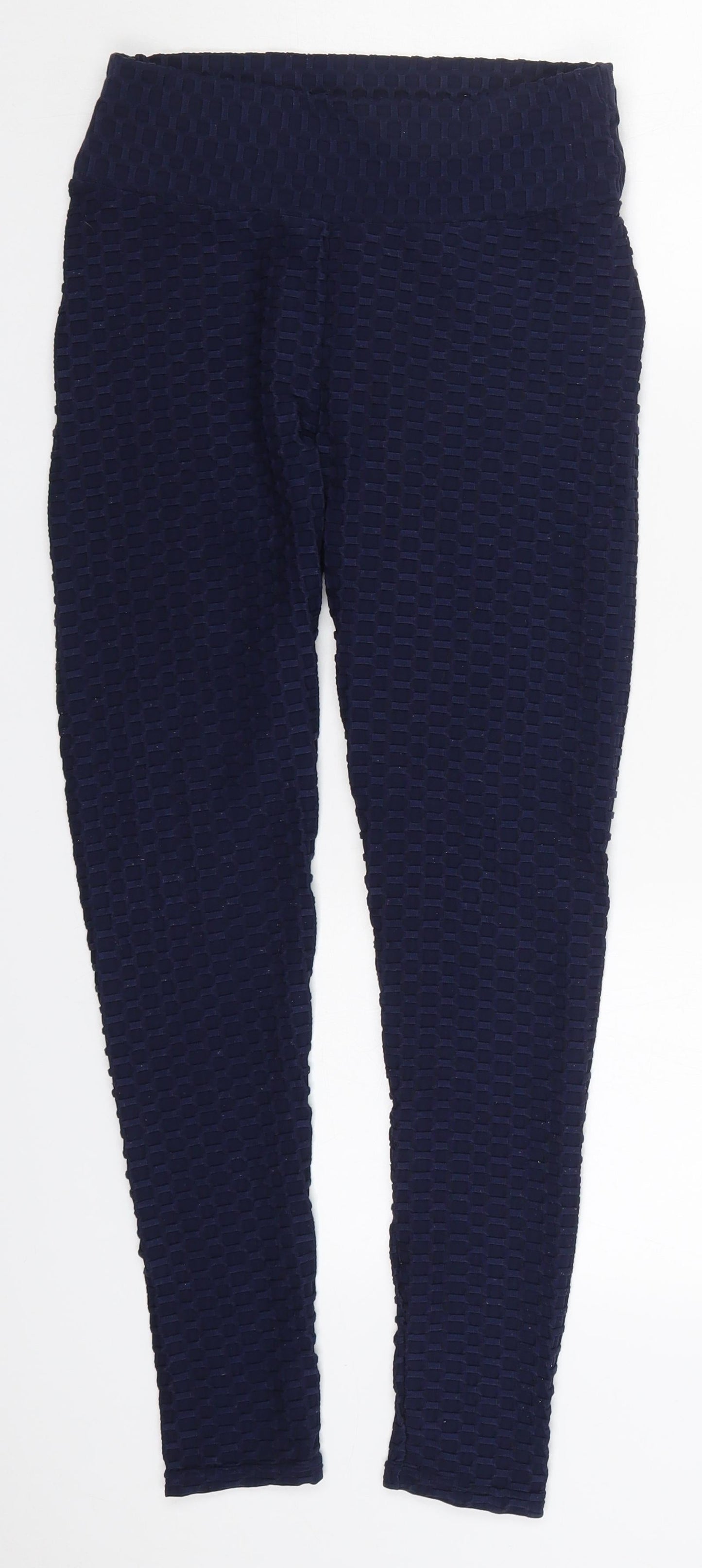 Preworn Womens Blue  Polyester Carrot Leggings Size M L25 in