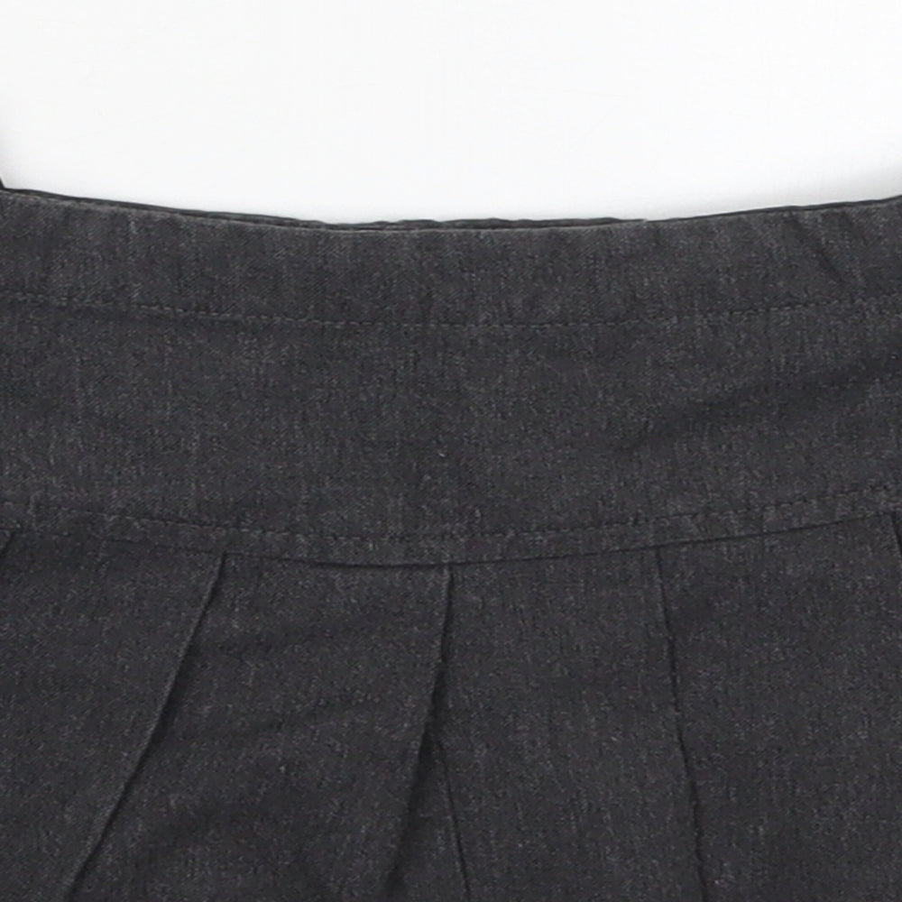 NEXT Girls Grey  Polyester Pleated Skirt Size 3 Years  Regular Zip