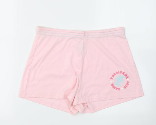 Xe Womens Pink  Polyester Sweat Shorts Size S  Regular
