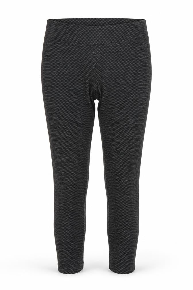 Marks and Spencer Womens Grey Geometric Polyester Cropped Leggings Size 10 L22 in
