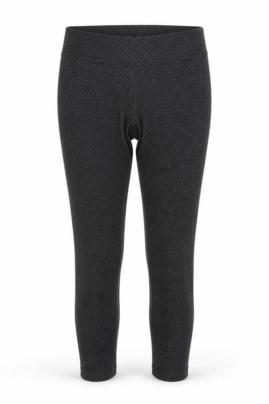 Marks and Spencer Womens Grey Geometric Polyester Cropped Leggings Size 10 L22 in
