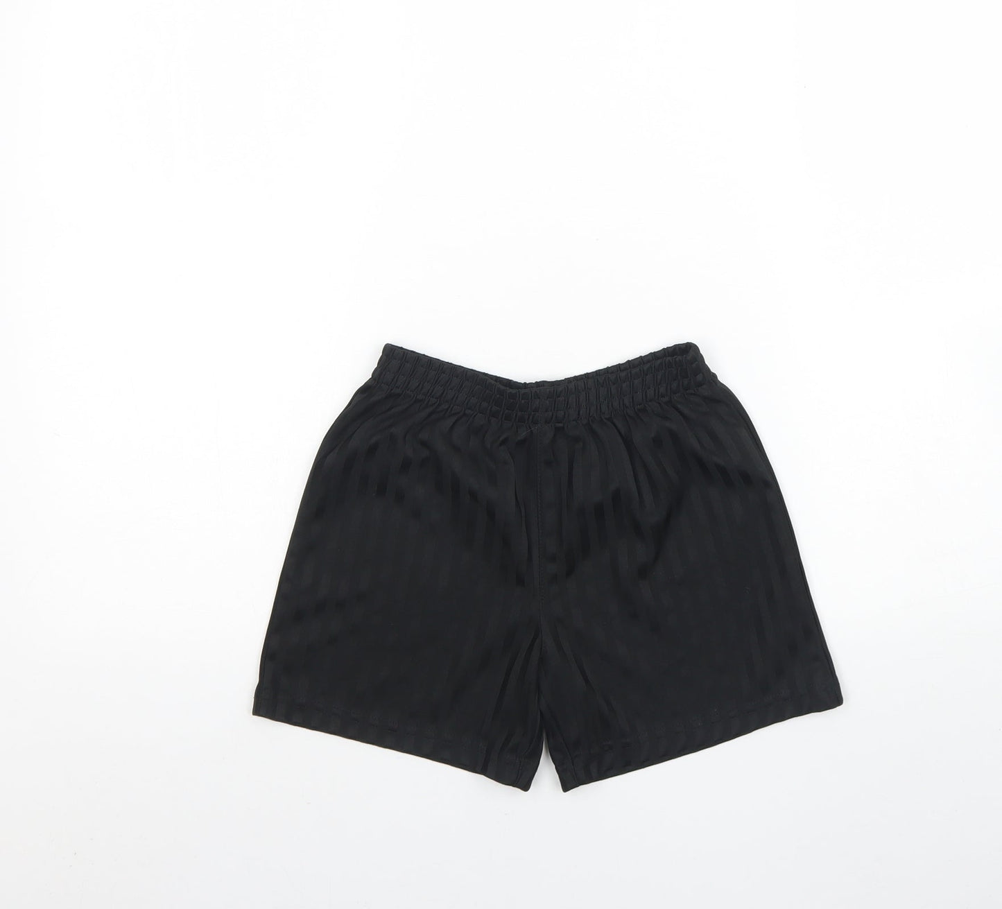 George Boys Black Striped Polyester Sweat Shorts Size 7 Years  Regular