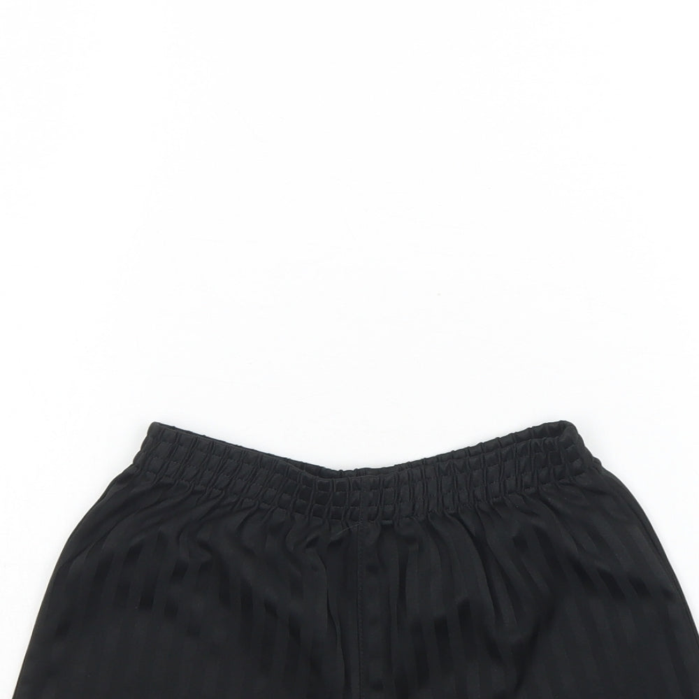George Boys Black Striped Polyester Sweat Shorts Size 7 Years  Regular