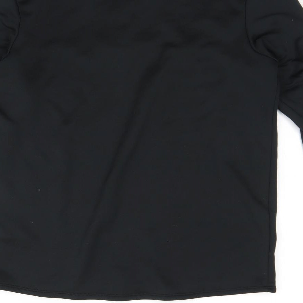 Umbro Mens Black High Neck  Polyester Henley Jumper Size M