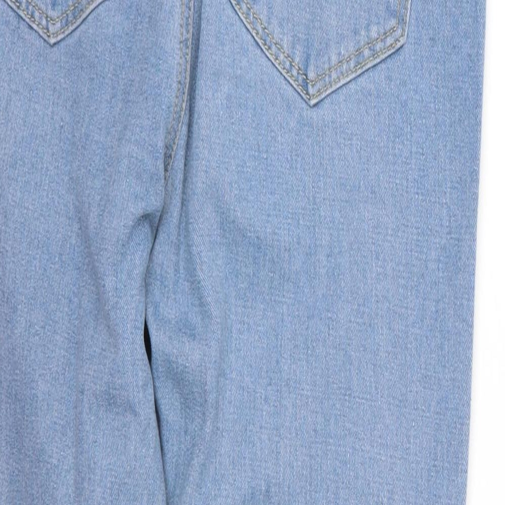 Boohoo Womens Blue  Cotton Skinny Jeans Size 10 L26 in Regular
