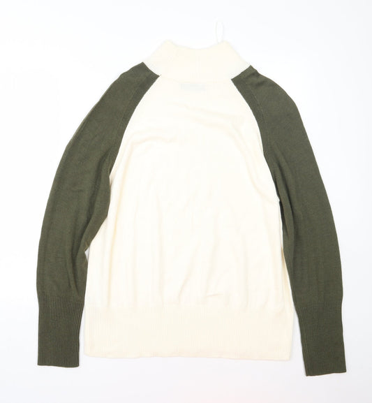 M&S Womens Beige Round Neck  Acrylic Pullover Jumper Size L