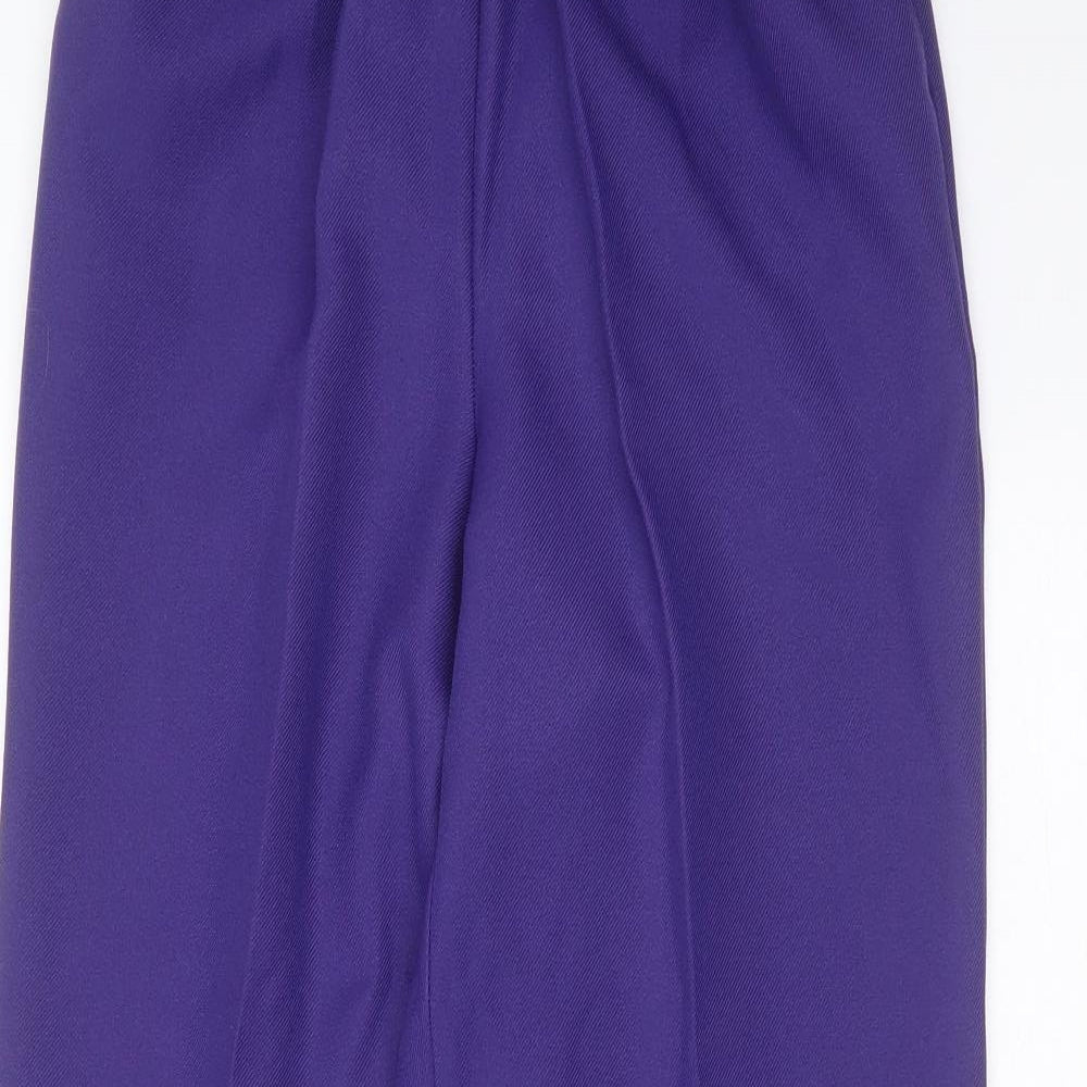 Alfred Dunner Womens Purple  Polyester Trousers  Size 10 L27 in Regular