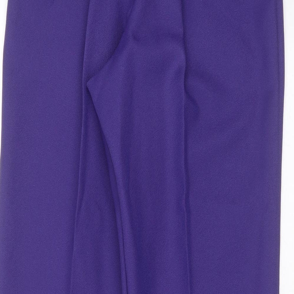 Alfred Dunner Womens Purple  Polyester Trousers  Size 10 L27 in Regular