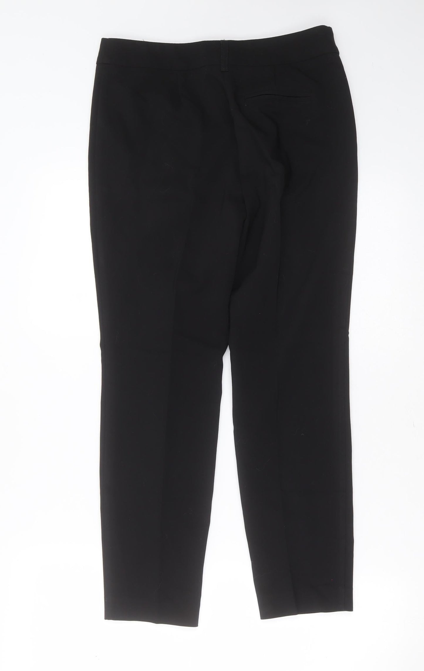Papaya Womens Black  Cotton Trousers  Size 8 L25 in Slim