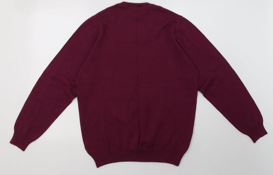 Marks and Spencer Mens Purple  Cotton Pullover Sweatshirt Size M