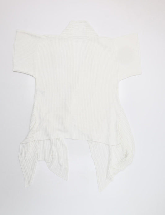 M&S Womens White V-Neck  Viscose Cardigan Jumper Size 12