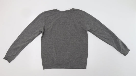 Awdis Womens Grey  Cotton Pullover Sweatshirt Size M   - Bilingual