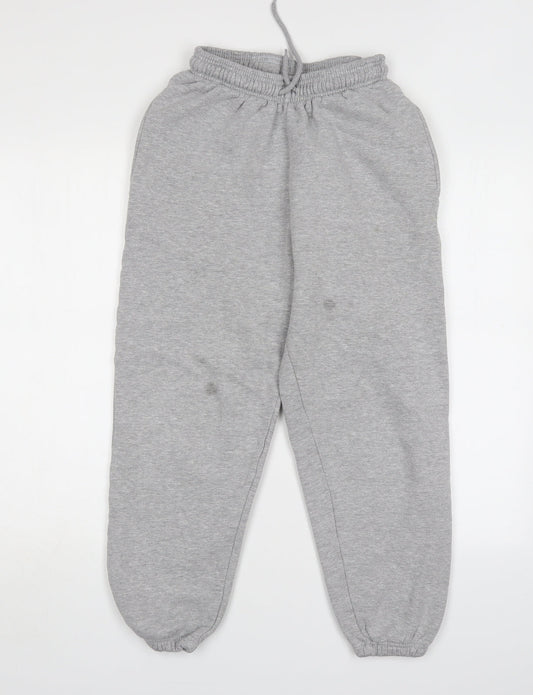 Preworn Womens Grey  Cotton Sweatpants Trousers Size 10 L24 in Regular