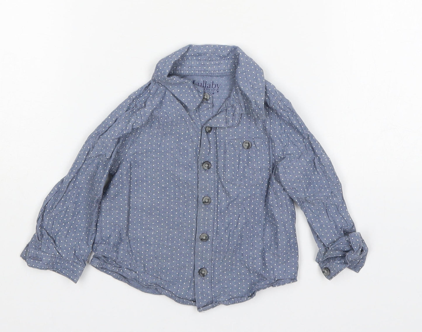 Lullaby Boys Multicoloured Polka Dot Cotton Basic Button-Up Size 9-12 Months Collared