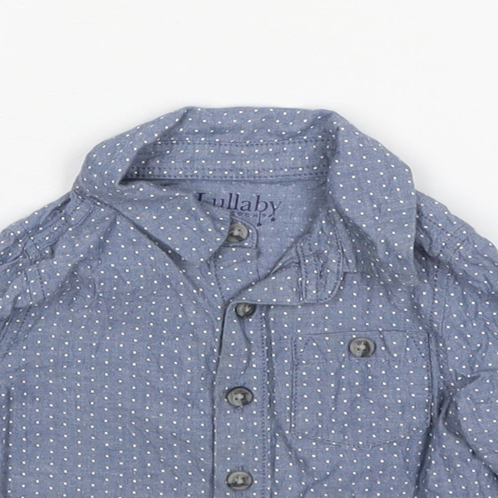 Lullaby Boys Multicoloured Polka Dot Cotton Basic Button-Up Size 9-12 Months Collared