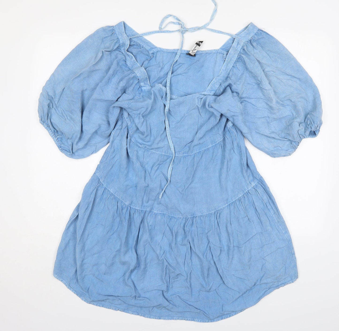Influance Womens Blue  Viscose A-Line  Size 8  Square Neck