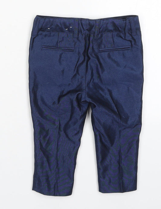 Monsoon Boys Blue  Polyester Capri Trousers Size 6-9 Months  Button