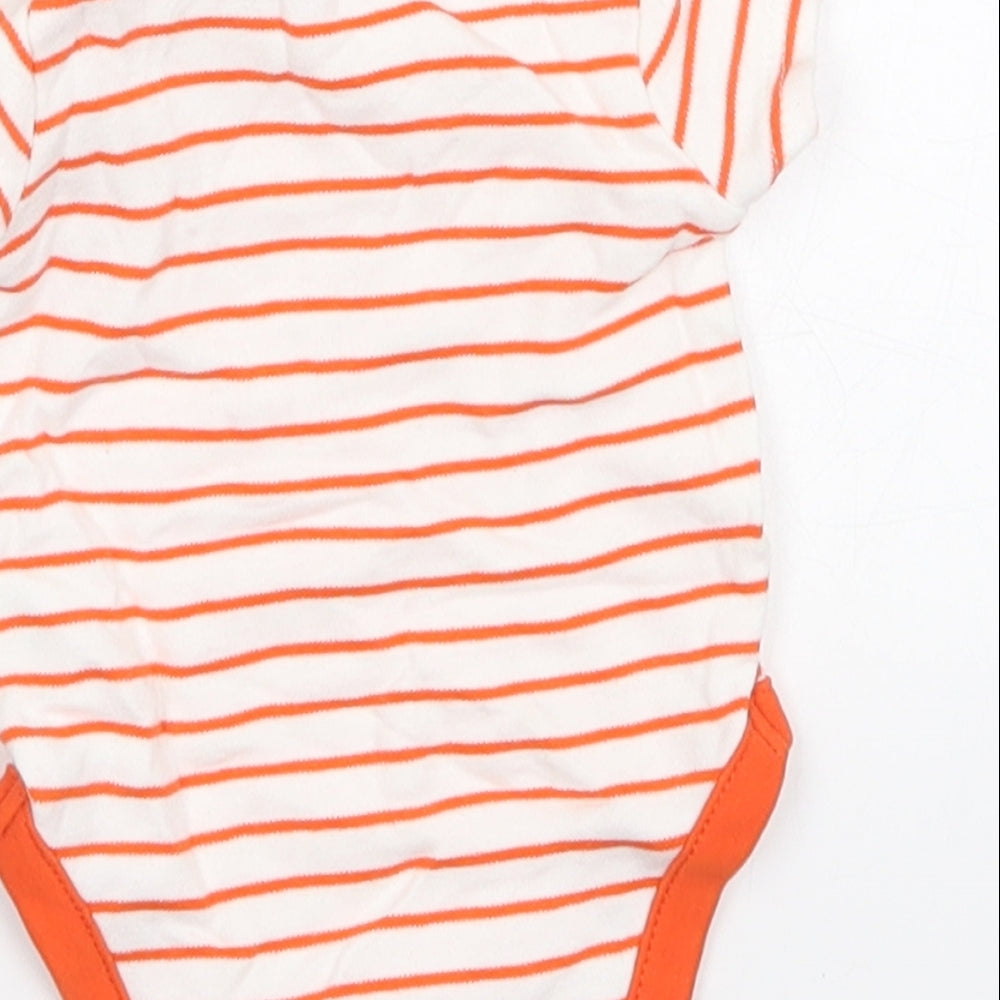 Mini Club Baby Orange Striped Cotton Babygrow One-Piece Size Newborn  Button