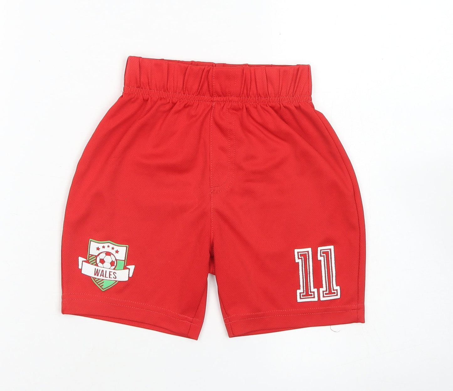 George Boys Red  Polyester Sweat Shorts Size 4-5 Years  Regular