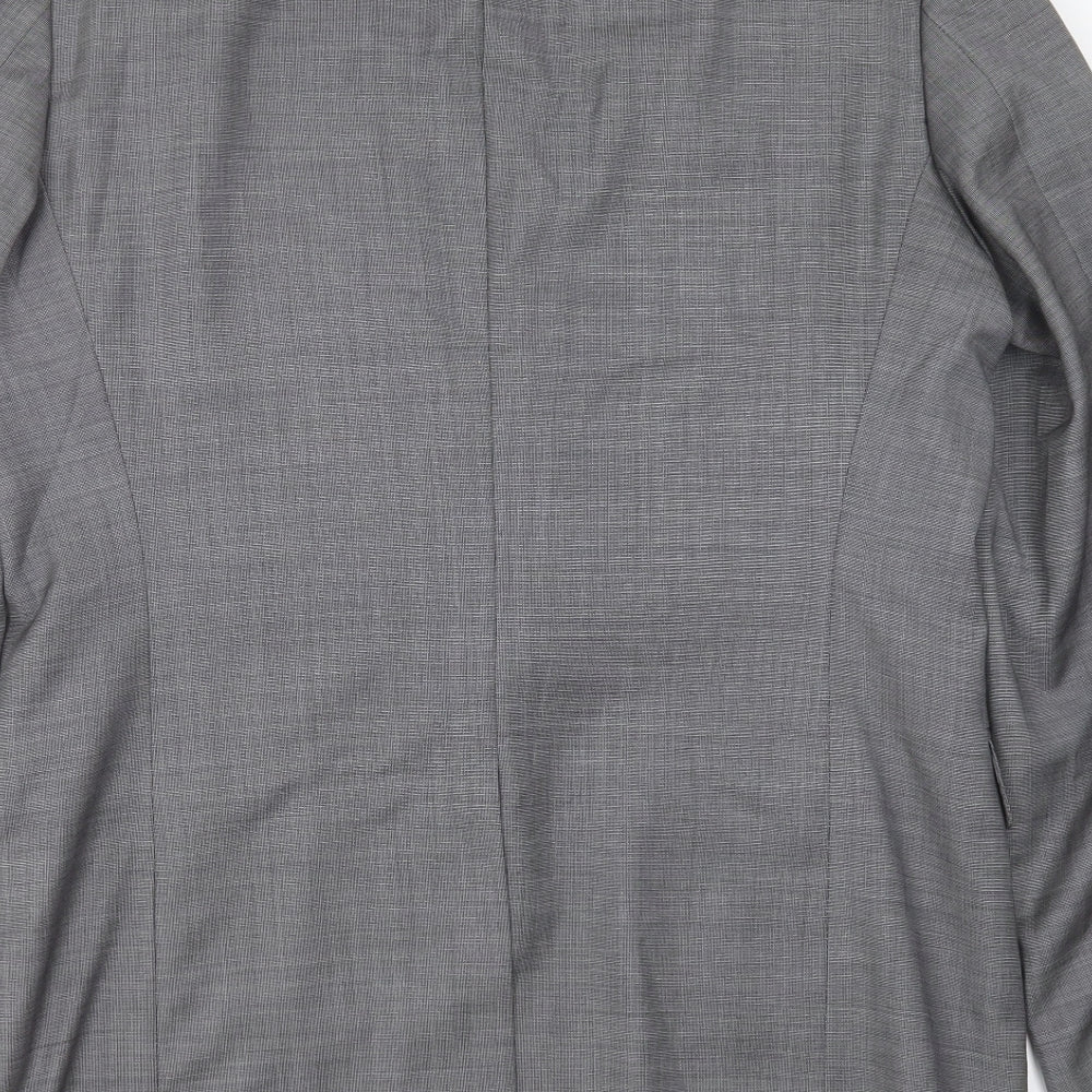 GUABELLO Mens Grey  Wool Jacket Suit Jacket Size 40