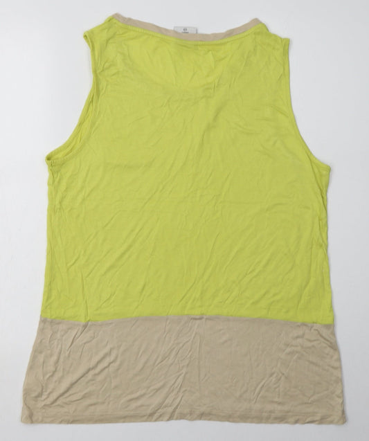 NEXT Womens Green  Viscose Basic Tank Size 20 Scoop Neck