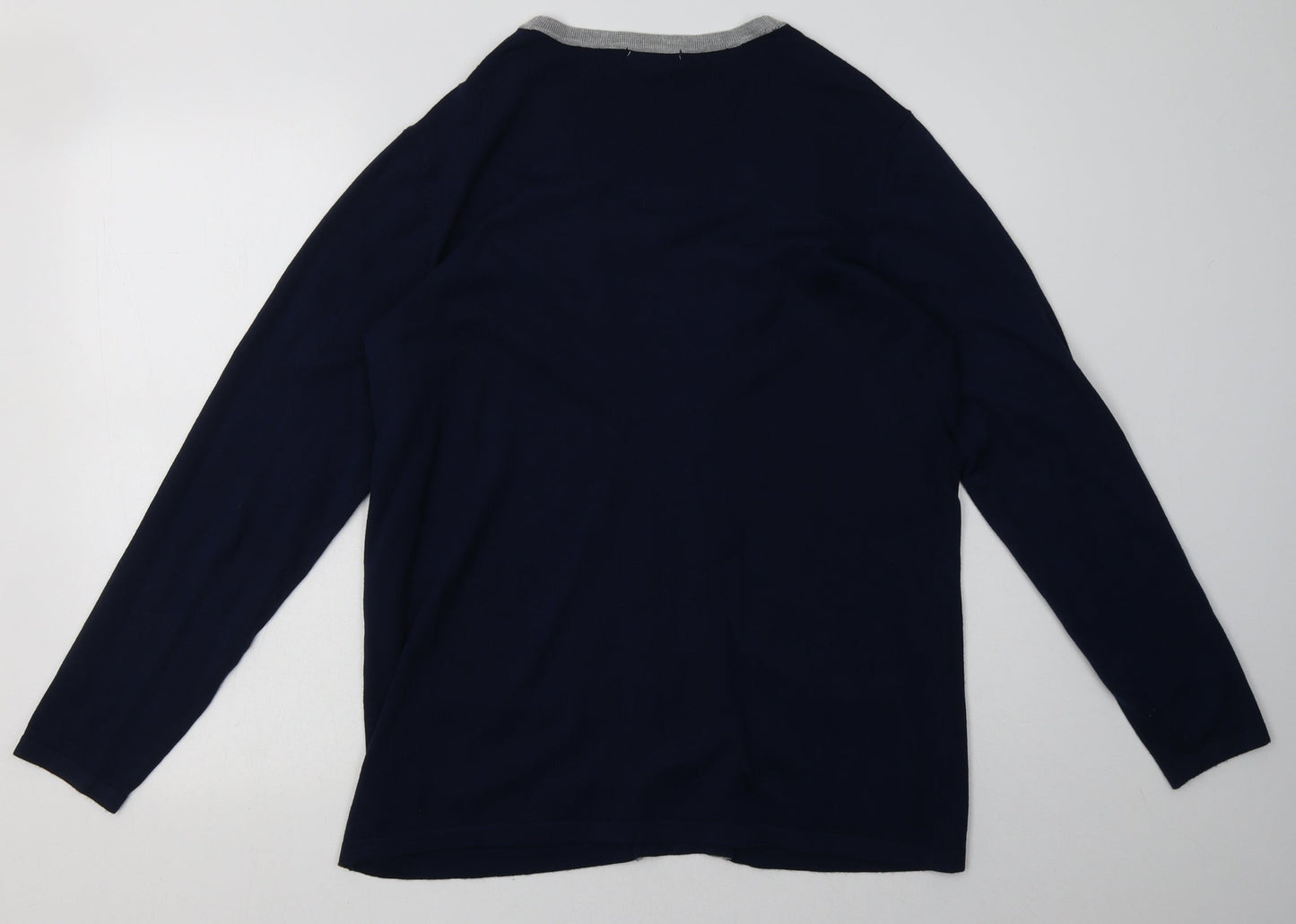 Arista Womens Blue Striped Viscose Pullover Sweatshirt Size 16  Pullover