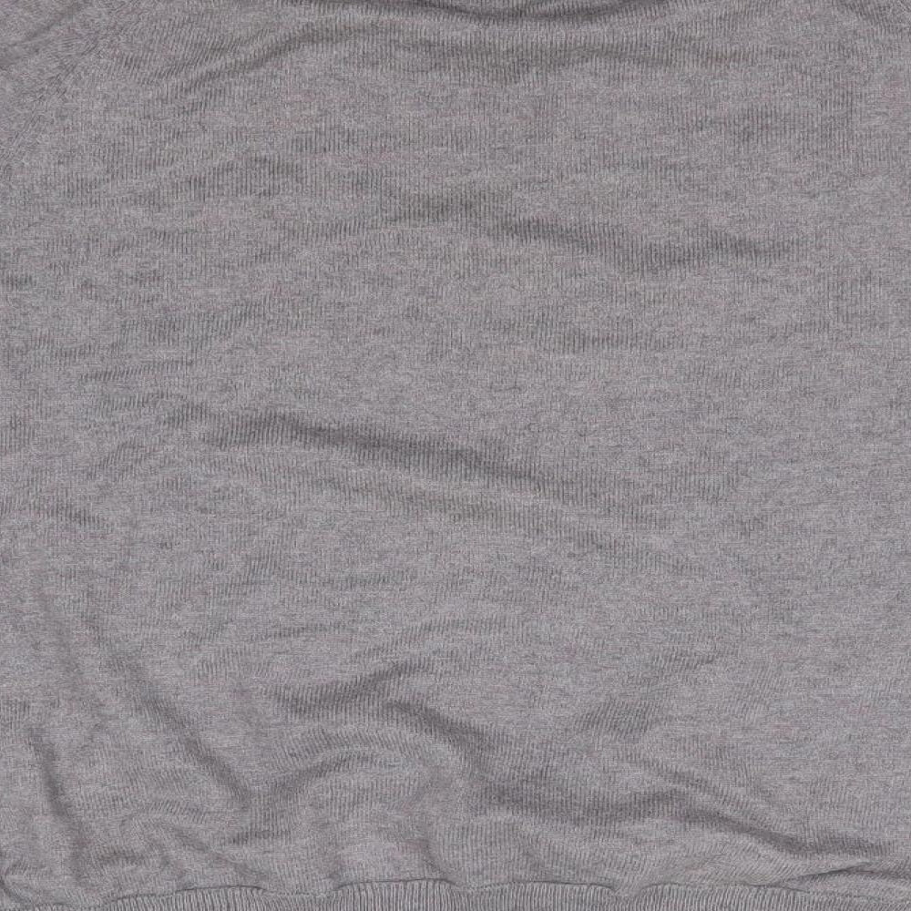 NEXT Womens Grey Round Neck  Cotton Pullover Jumper Size 6