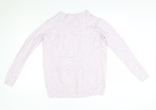 H&M Womens Purple High Neck  Acrylic Pullover Jumper Size S