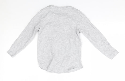 George Boys Grey  Cotton Basic Casual Size 4-5 Years Round Neck