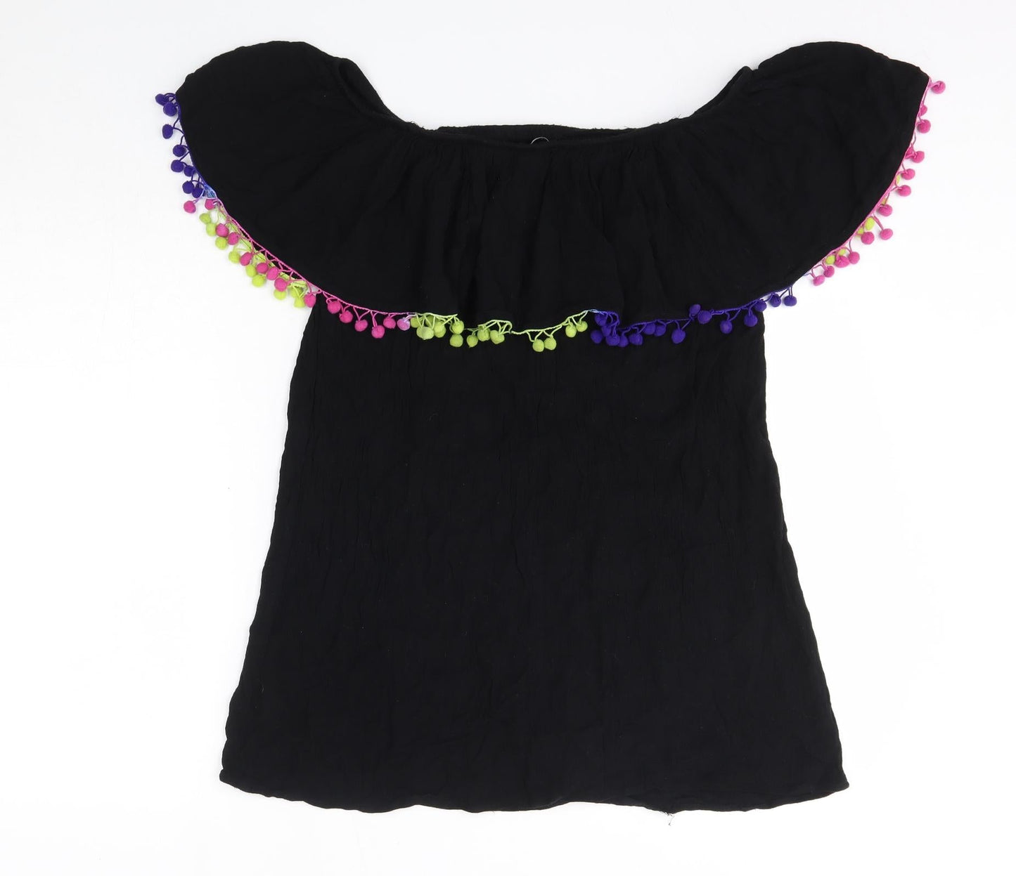 Matalan Womens Black  Viscose A-Line  Size 12  Off the Shoulder